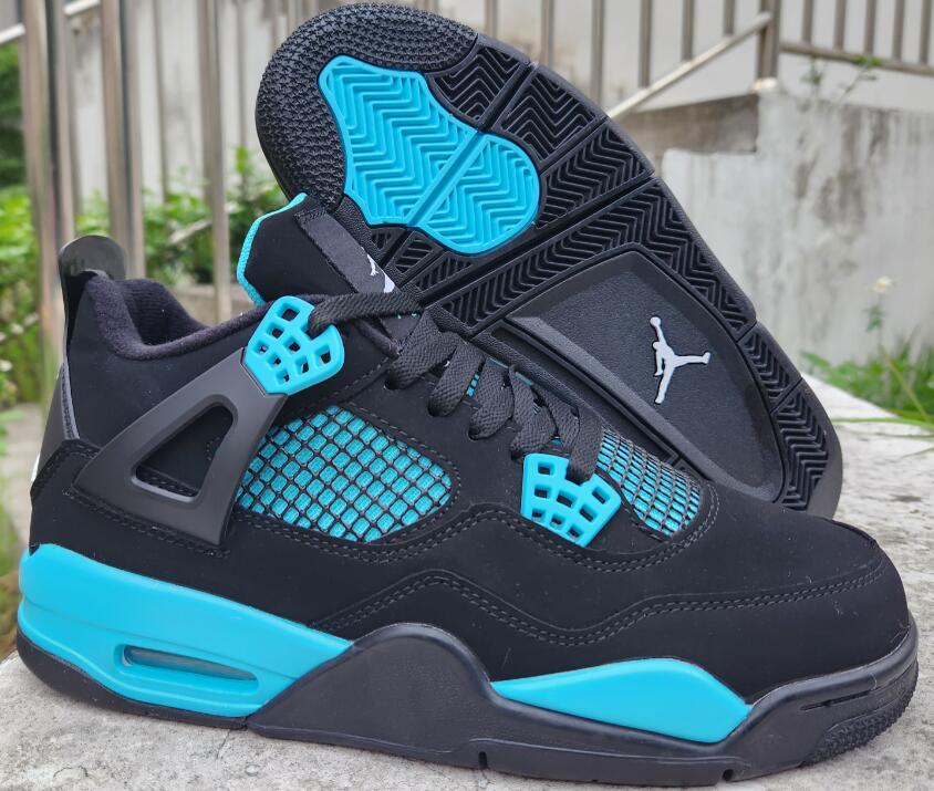 Men's Running weapon Air Jordan 4 Blue/Black Shoes 0153 Men's Running weapon Air Jordan 4 Blue/Black Shoes 0153